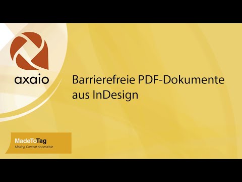 Barrierefreie PDF-Dokumente aus InDesign