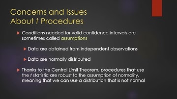 Issues in t based Inference