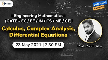 Engineering Mathematics - Calculus,Complex Analysis,Differential Equations | 23 May | 7:30 PM
