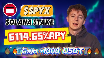 Farming SPYx en SPYx Solana — méthodes pour 6114.65%% APY durable