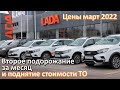 Реальные цены Lada после второго подорожания за месяц. Поднятие стоимости ТО. Цены Lada март 2022