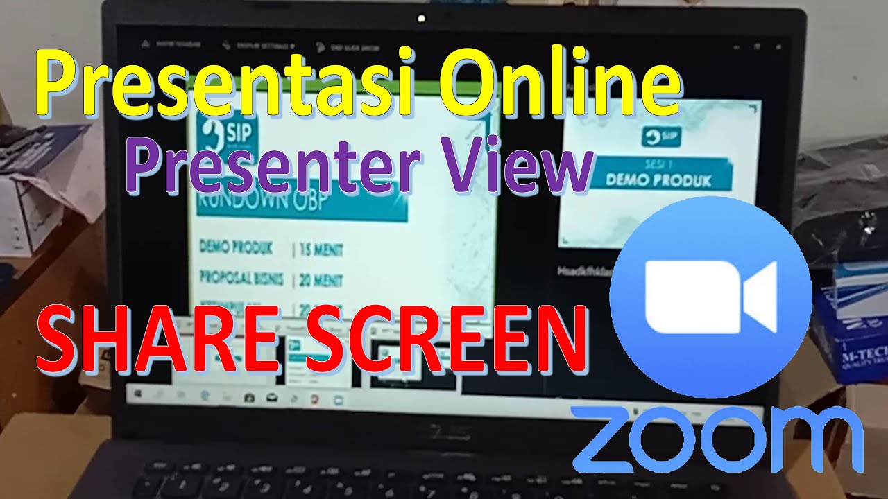 Cara Mudah Presentasi Online di Zoom dengan Share Screen Portion - YouTube