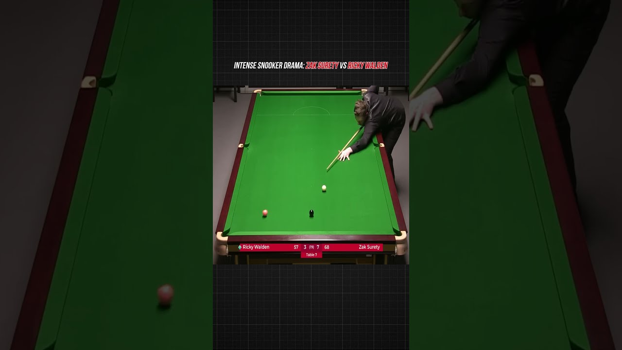 Intense Snooker Drama Zak Surety Vs Ricky Walden