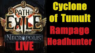 Cyclone of Tumult Slayer - I Feel Immortal Now - Path of Exile Necropolis PoE 3.24 - Live