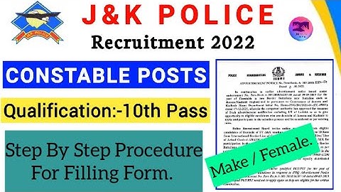 JKP Border Battalion Procedure For Filling Online Application On Mobile
