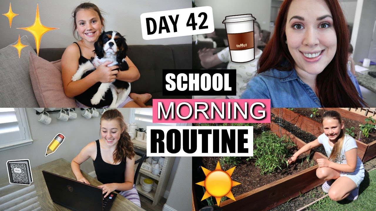 OUR FAMILY SCHOOL MORNING ROUTINE AT HOME!