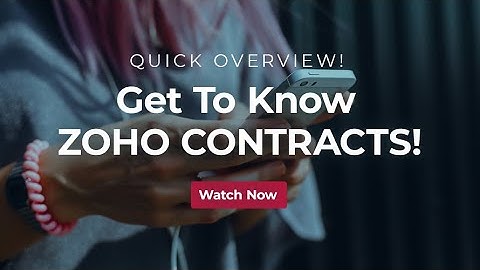 Zoho Contracts -