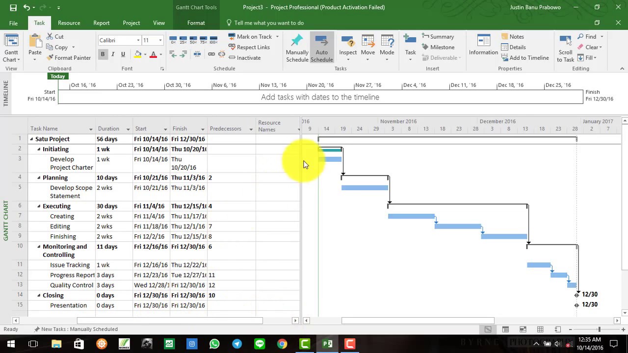 how to print only gantt chart in ms project