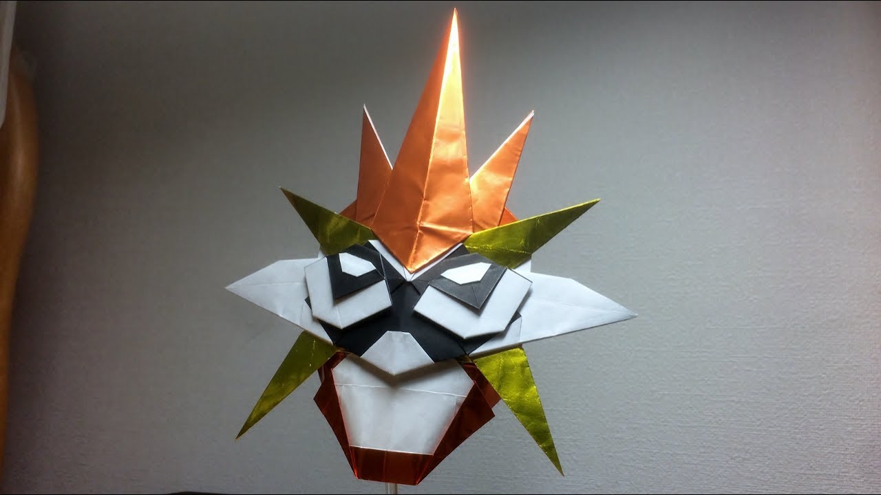 エグゼイドおりがみ 仮面ライダーエグゼイドムテキゲーマーの折り紙の折り方 Origami Hero Mask Youtube