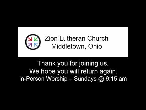 October 30, 2022  Worship at Zion Lutheran Church