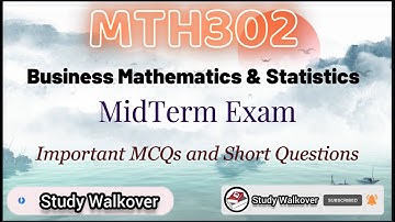 MTH302 Midterm Exam|MTH302 midterm past paper|MTH302 Midterm Quiz|#studywalkover|#MTH302