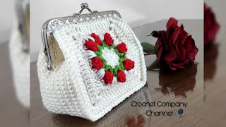 كروشيه محفظه نقود / بوك للفكه / كيس نقود صغير _ Crochet Coin Purse