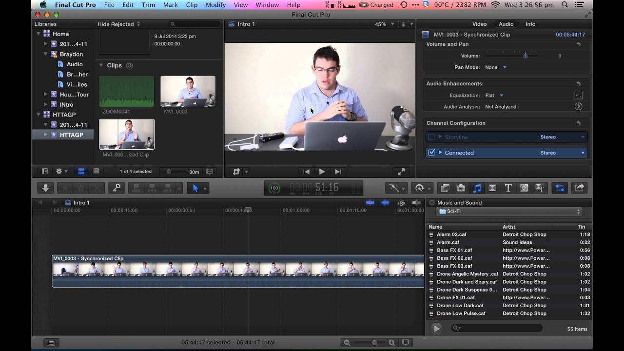 How To Sync External Audio in Final Cut Pro YouTube