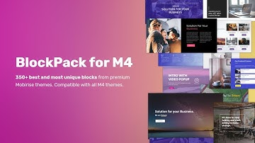 Mobirise BlockPack M4 Extension