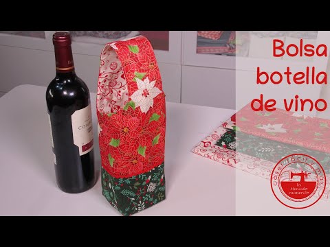 Bolsa portabotella de vino (con patrones)