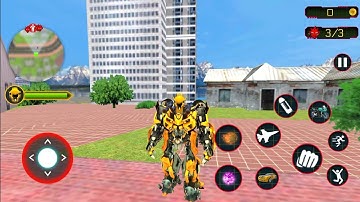 Flying Helicopter Robot Car Transform Shooting War - Android Gameplay