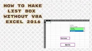 How To Create A Powerful List Box Without VBA Let