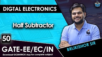 Lec 50 Half Subtractor #digitalelectronics #gate