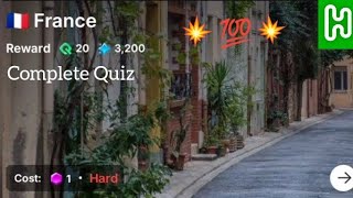 🇲🇫 France Quiz Answers | HICH App | Earn in Pound | Joining Link Available in Description screenshot 1