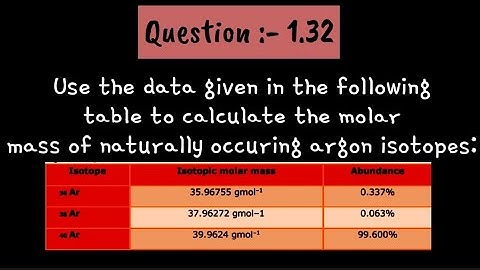 Solution ncert  Chapter : 1 Some basic concepts of Chemistry Question 1.32 class 11th