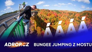 Bungee jumping z mostu v Chomutově | Paráááádní skoky z nejvyššího mostu a Adrop.cz