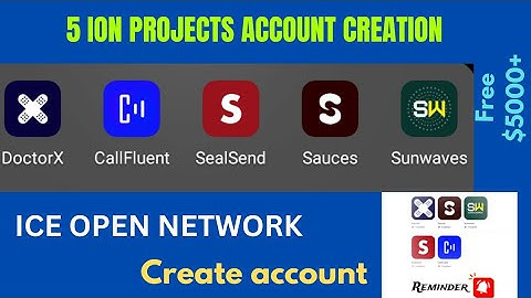 HOW TO CREATE SUNWAVES, CALLFLUENT, DOCTOR X, SAUCES, SEALSEND ACCOUNT ☀️| 5 ION ( ICE) PROJECTS
