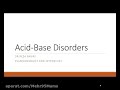 اختلالات اسید و باز بخش اول اختلالات اسید و باز بخش اول