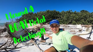 I Found a BOAT Metal Detecting!!