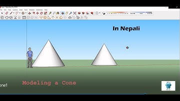How to make Cone in  SketchUp? || Tutorial for Beginners ||  Two different ways|| In Nepali ||