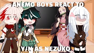 Anemo boys react to y/n as nezuko