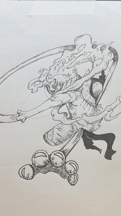 Luffy Gear 5(Nika) Speed Drawing #shorts #anime #drawing #onepiece #luffy #gears5