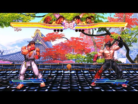 Ryu Ken Vs Jin Xiaoyu Hardest AI Street Fighter X Tekken