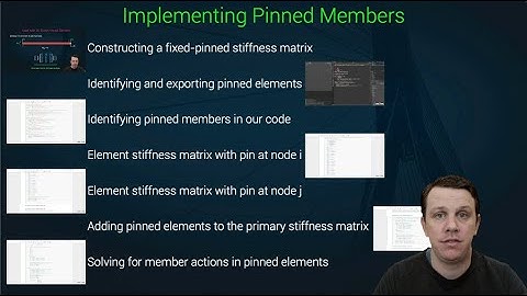 [12/14] Implementing Pinned Members within our 3D Finite Element Model | DegreeTutors.com