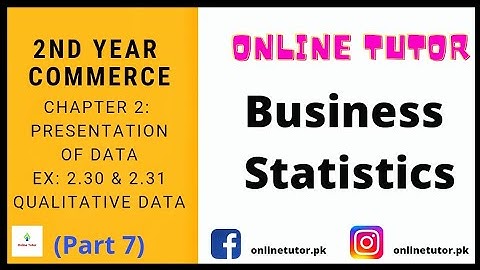 Second Year Commerce | Ch 2: Presentation of Data (Part 7) in Urdu | Online Tutor Hafsa Siddiqui |
