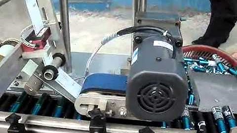 horizontal round bottles labeling machine for vials adhesive sticker label applicator with feeder