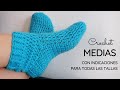 Medias o calcetines a crochet - Con indicaciones para todas las tallas