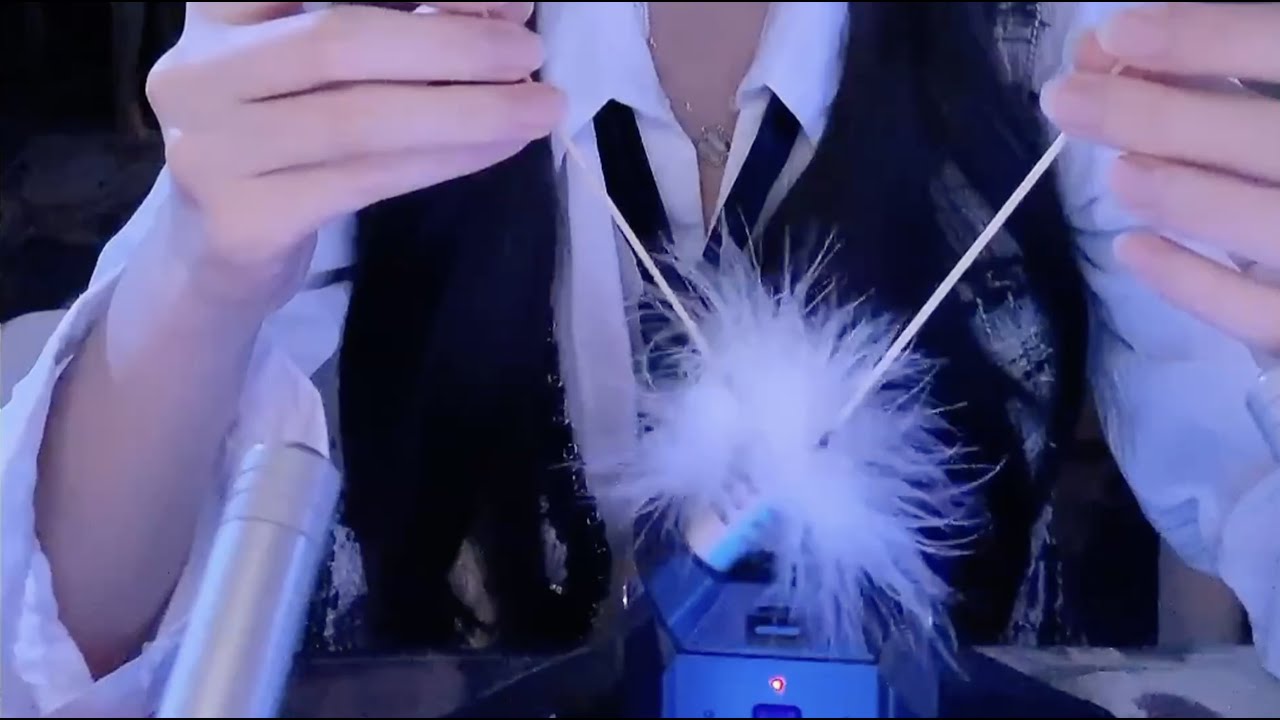10 Triggers Ear Cleaning ASMR: Feather, Cotton Swabs, Puff & Sleep Sounds / 2Hr (No Talking)