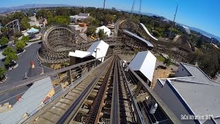 [hd pov] gold striker roller coaster. "the tallest and fastest wooden
coaster in northern california. stands 108.2 feet high travels ...