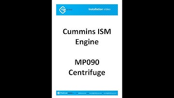 Cummins ISM Engine, IOW MP090 Bypass Centrifuge Filter