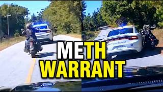 Meth Warrant Motorcycle Crash Officer Breaks Finger During Arrest