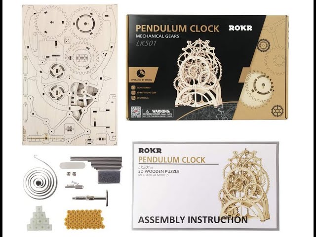 Rokr Pendulum Clock LK501 Time Lapse Build - YouTube