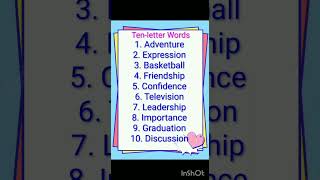 Thumbnail Ten Letter Words | 10 letter words | Learn English Vocabulary | Pronunciation