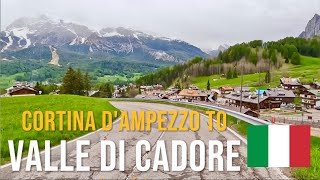 Driving in northern Italy  from Cortina d'Ampezzo to Valle di Cadore in May 2023.