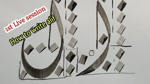 1st Live Session Diwani script/ Alif/ Calligraphy series/ How to write the letter Alif