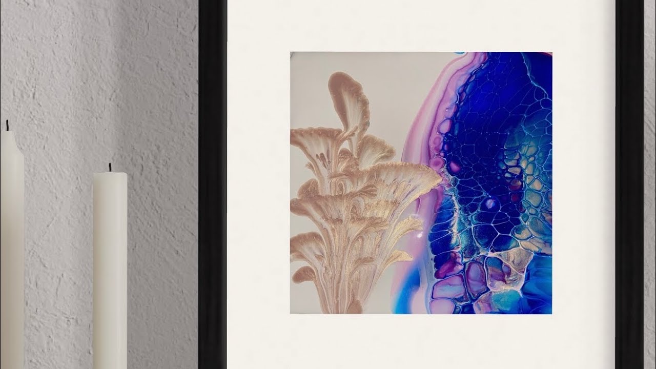 #28 6 inch ceramic tile swipe with chain pull flowers/Lots of TLP pigments/Beautiful results!