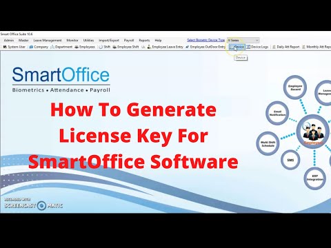 How to generate license key for SmartOffice software | Smart office attendance