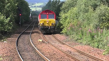 (HD) DB Schenker 66118 Passes Camelon Working 6S36 - 7/8/15