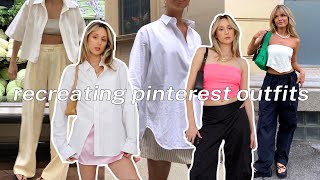 RECREATING PINTEREST OUTFITS | styling my favorite SPRING pins!!