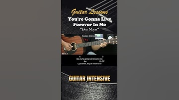 Thumbnail of You're Gonna Live Forever in Me - John Mayer | EASY Guitar Tutorial with Chords  #guitarchords