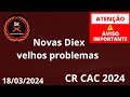 Novas Diexs do Exército - novos problemas  CR do CAC 2024